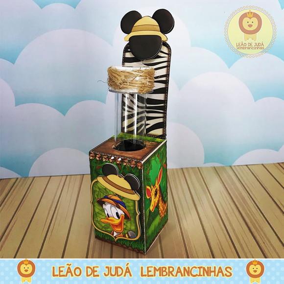 Porta Tubete tema Mickey Safári