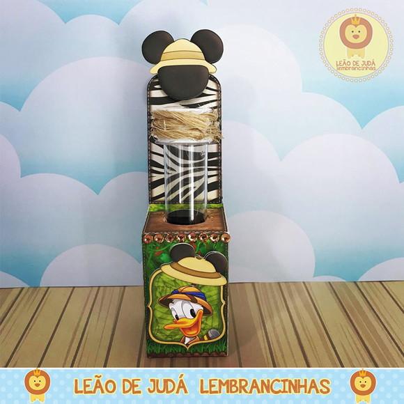 Porta Tubete tema Mickey Safári