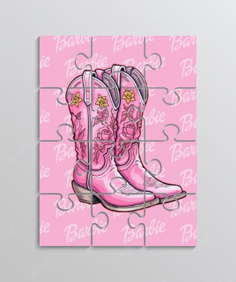 Quebra Cabeça Lembrancinha para Festa Tema Barbie Cowboy