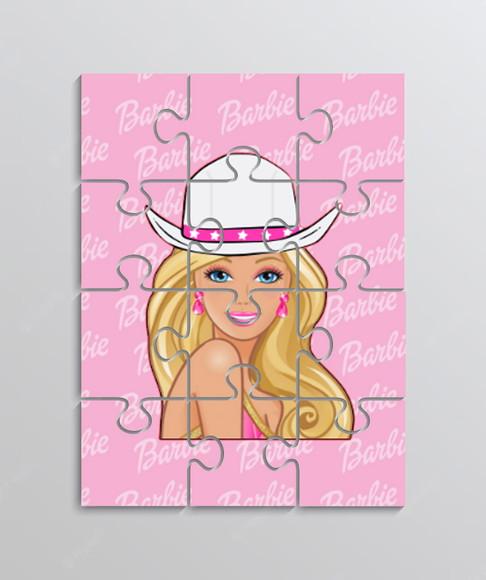 Quebra Cabeça Lembrancinha para Festa Tema Barbie Cowboy