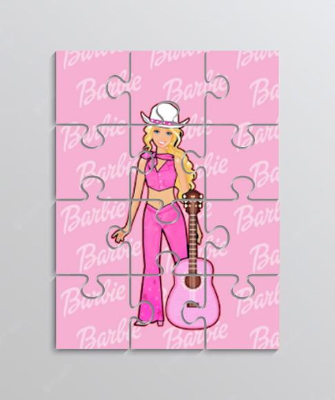 Quebra Cabeça Lembrancinha para Festa Tema Barbie Cowboy