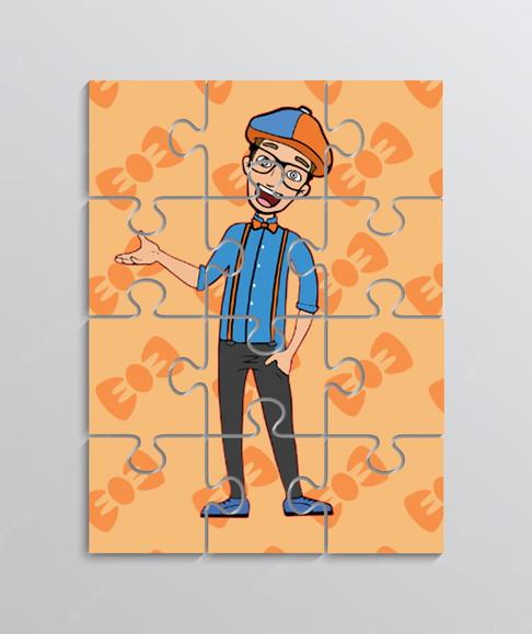 Quebra Cabeça Lembrancinha para Festa Tema Blippi