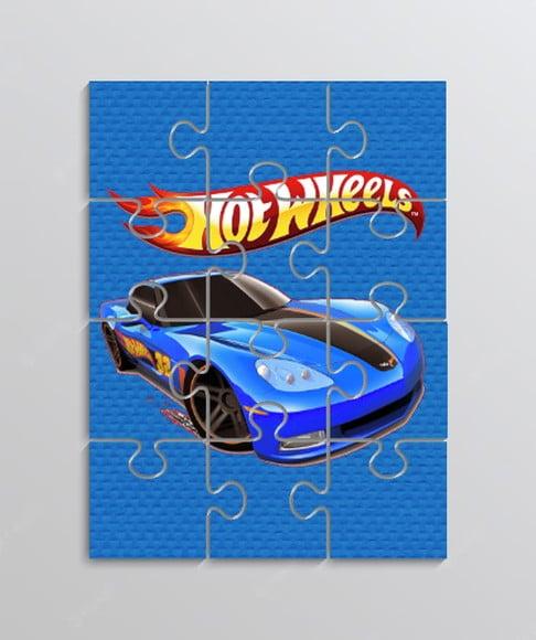 Quebra Cabeça Lembrancinha para Festa Tema Hot Wheels