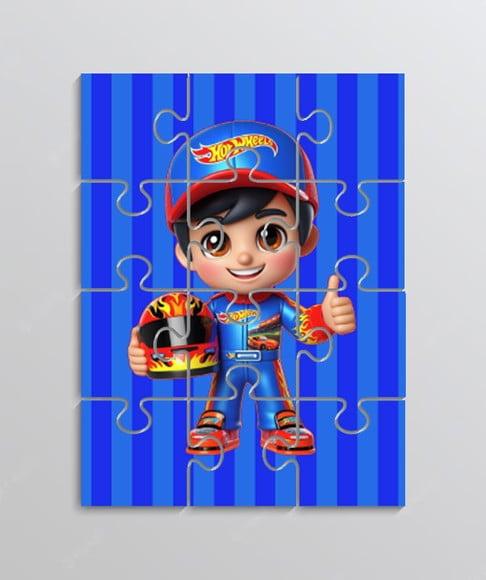 Quebra Cabeça Lembrancinha para Festa Tema Hot Wheels