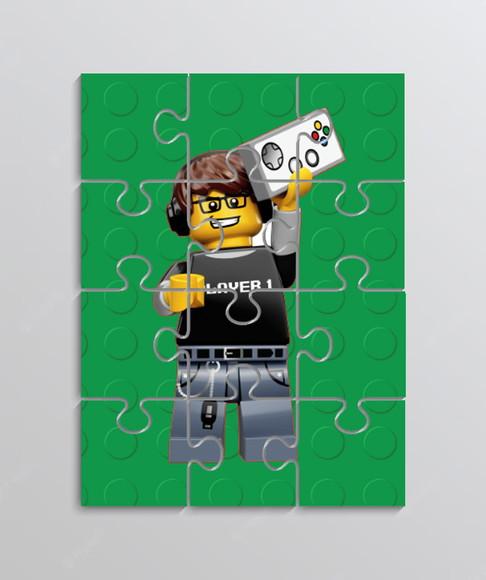 Quebra Cabeça Lembrancinha para Festa Tema Lego