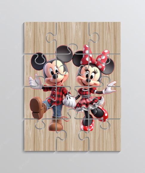 Quebra Cabeça Lembrancinha para Festa Tema Mickey Fazendeiro