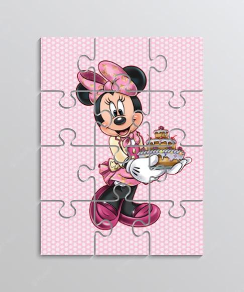 Quebra Cabeça Tema Minnie Confeiteira