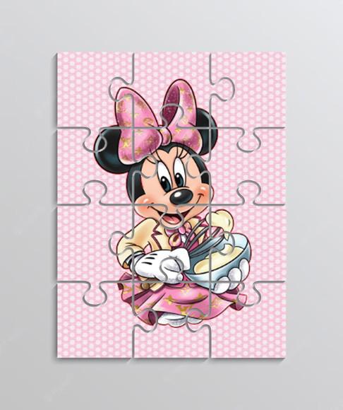 Quebra Cabeça Tema Minnie Confeiteira