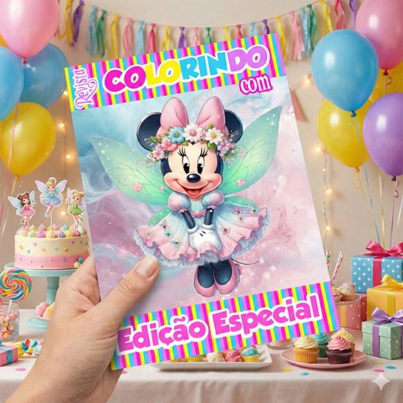 Revistinha para Colorir Minnie Fada - Lembrancinha