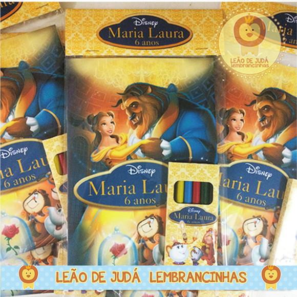 Revistinha Para Colorir Personalizado No Tema Bela E A Fera