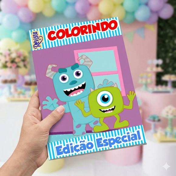 Revistinha para Colorir Monstros Sa - Lembrancinha