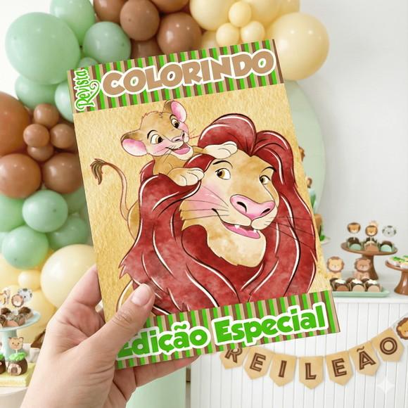 Revistinha para Colorir Rei Leão - Lembrancinha