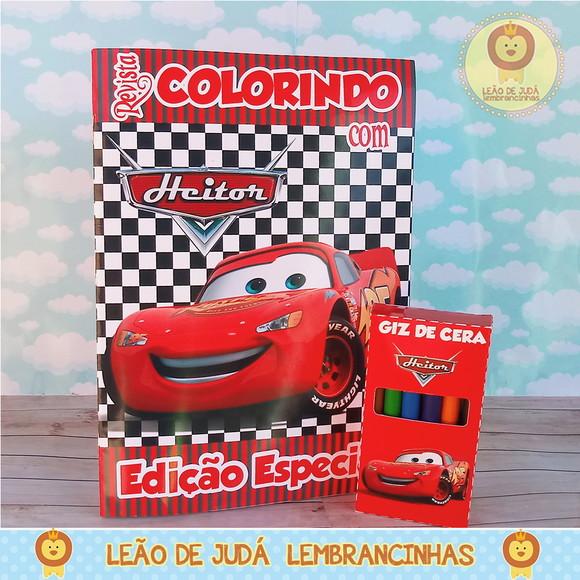 Revistinha para Colorir Tema Carros