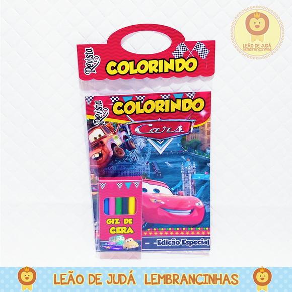 Revistinha para colorir Tema Carros
