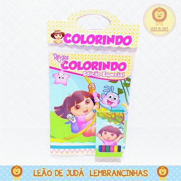Revistinha para colorir Tema Dora Aventureira