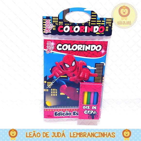 Revistinha para colorir Tema Homem Aranha