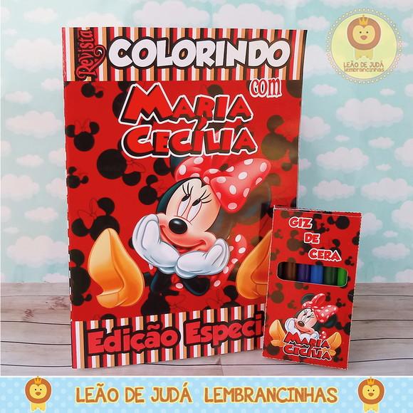 Revistinha para colorir Tema minnie