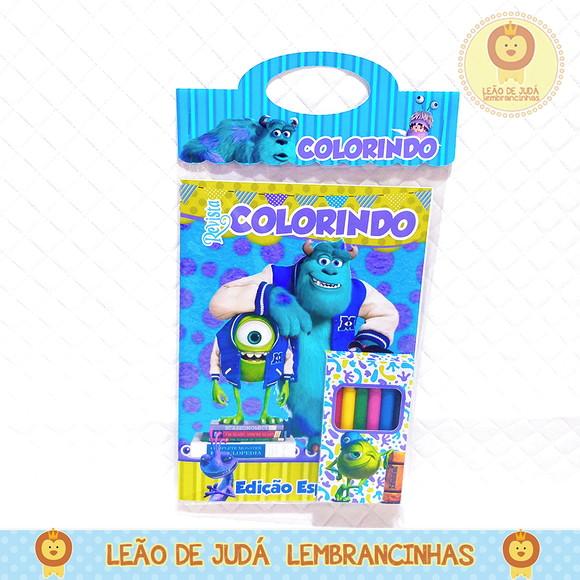 Revistinha para colorir Tema Monstros SA