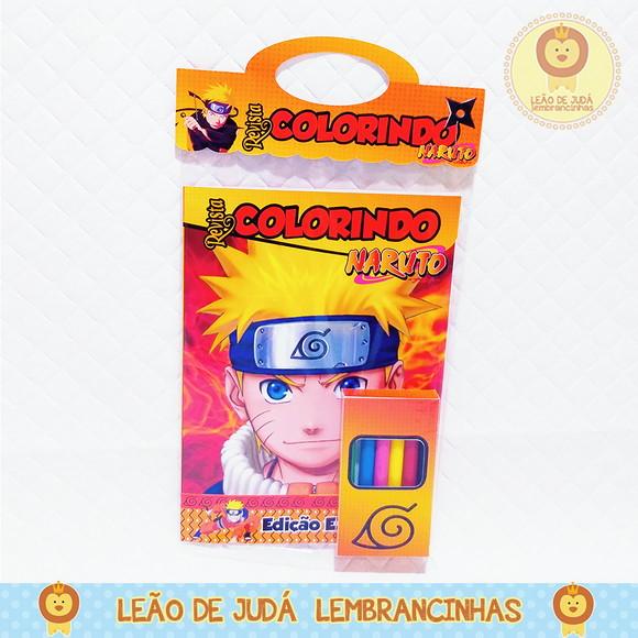 Revistinha para Colorir Tema Naruto