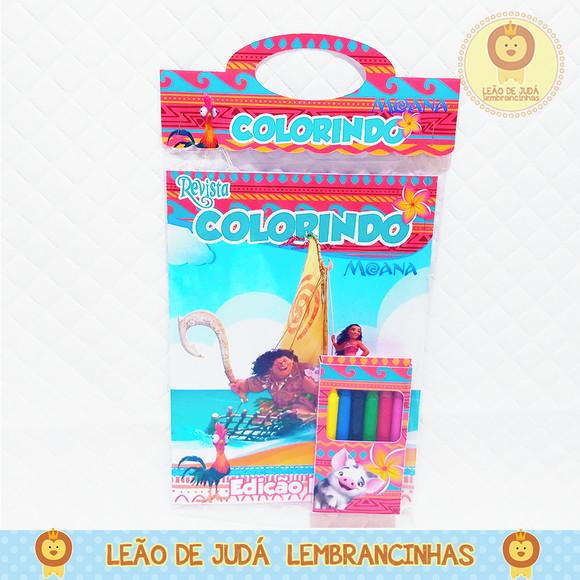 Revistinha para colorir Tema Moana