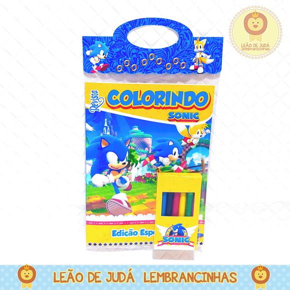 Revistinha para colorir Tema Sonic