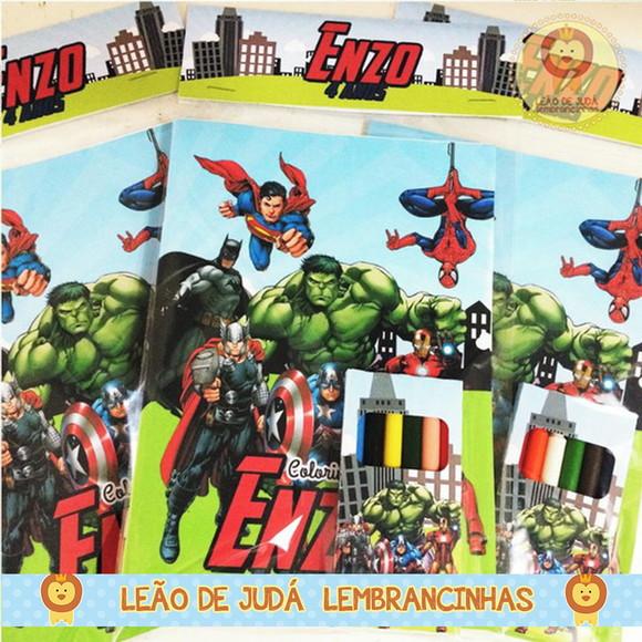 Revistinha para colorir Tema Vingadores