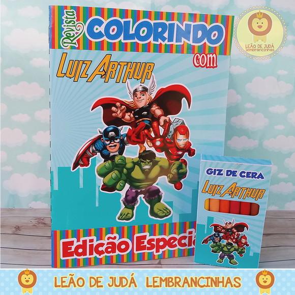 Revistinha para colorir Tema Vingadores
