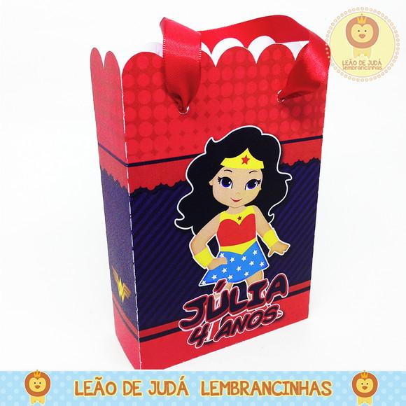Sacolinha P tema Mulher Maravilha