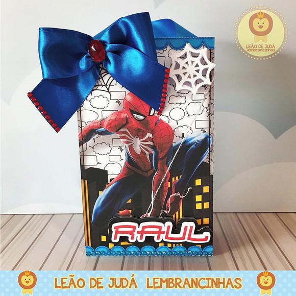 sacolinha para festa homem aranha