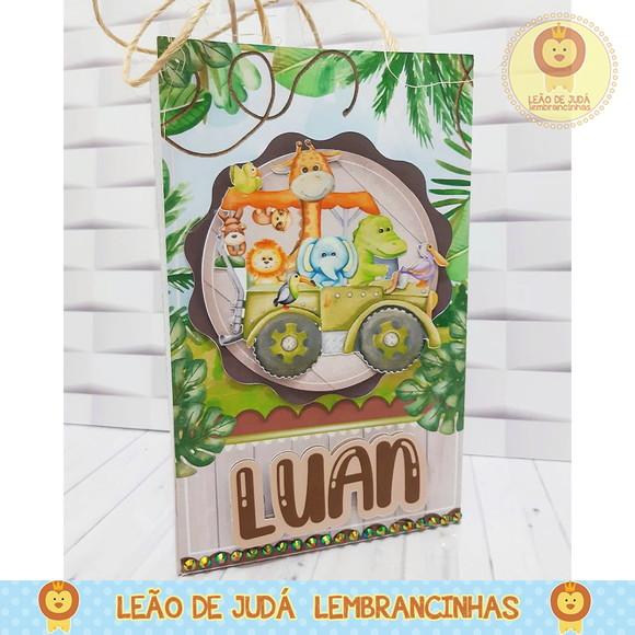 sacolinha para festa safari menino