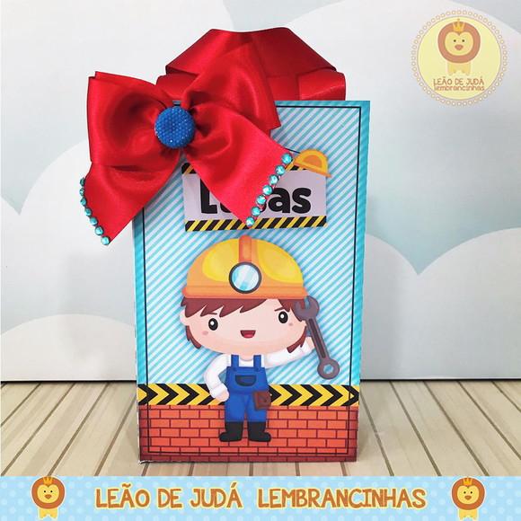 sacolinha para festa tema construção