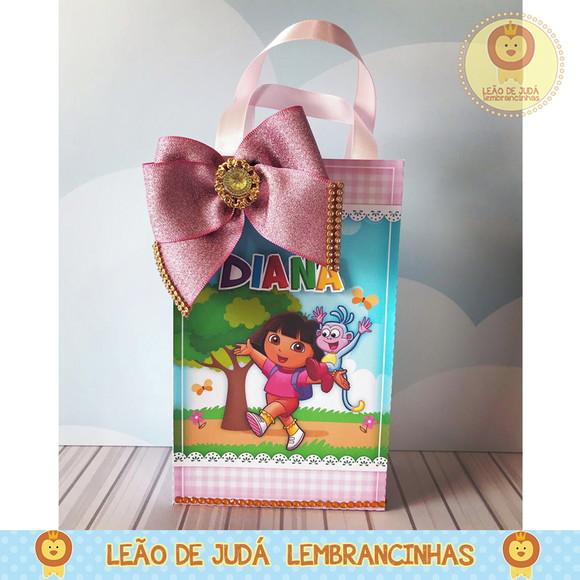 Sacolinha para festa tema dora aventureira
