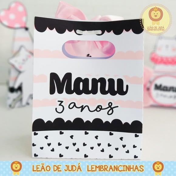 Sacolinha para festa tema gatinha