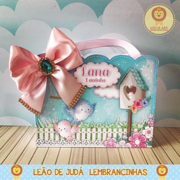 Sacolinha para festa tema jardim