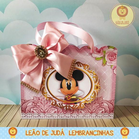 Sacolinha para festa tema minnie realeza
