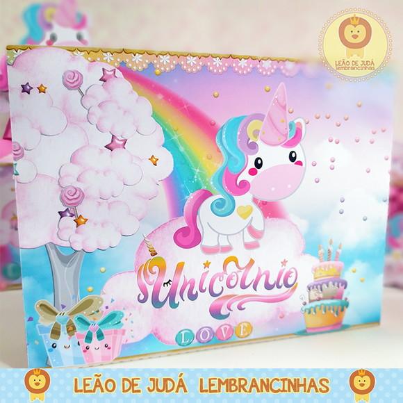 Sacolinha para festa tema unicórnio