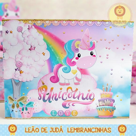 Sacolinha para festa tema unicórnio