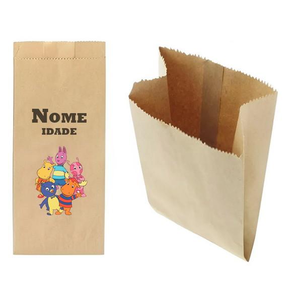 Saquinho de Kraft 13x25cm Tema Backyardigans