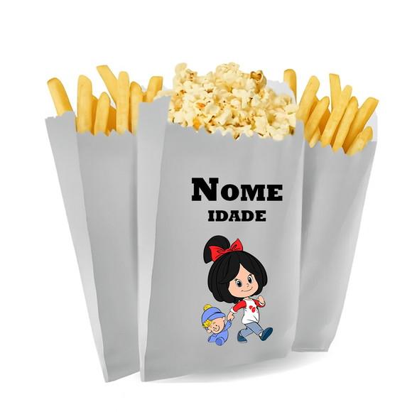 Saquinho de Pipoca e Batata Personalizado Tema Cleo e Cuquin