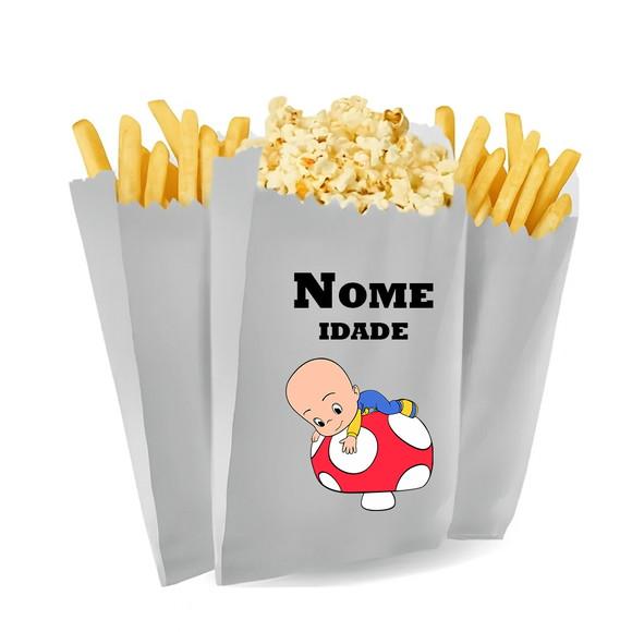 Saquinho de Pipoca e Batata Personalizado Tema Cleo e Cuquin