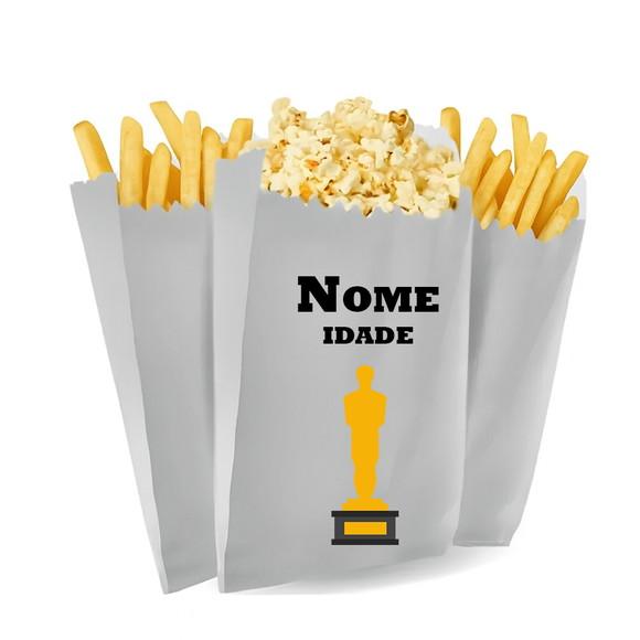 Saquinho de Pipoca e Batata Tema Cinema
