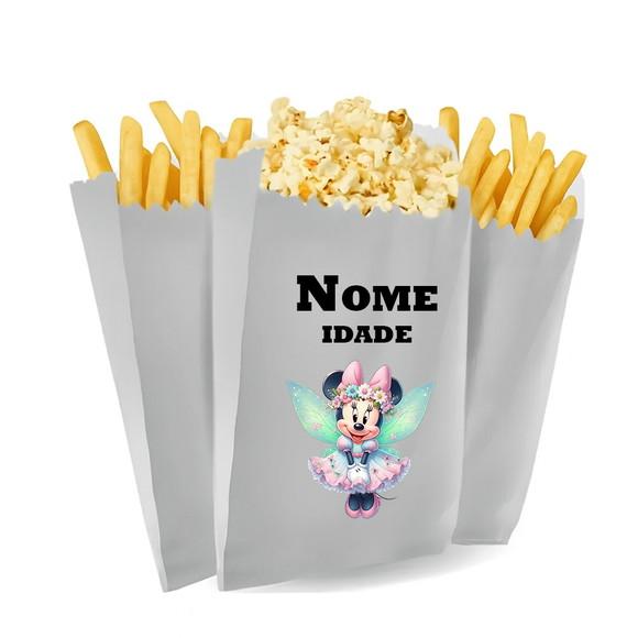 Saquinho de Pipoca e Batata Tema Minnie Fada