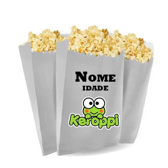 Saquinho de Pipoca Personalizado 13x7cm Keroppi