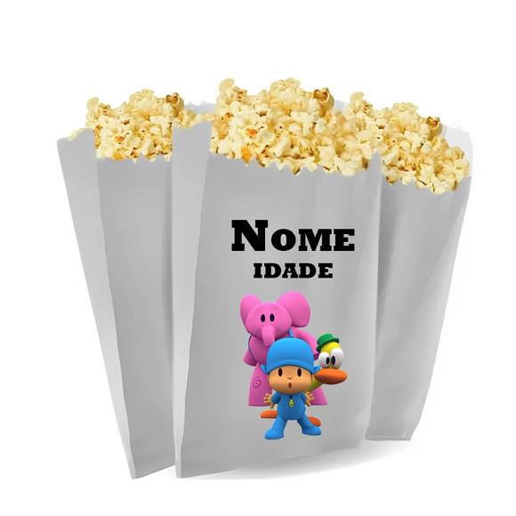 Saquinho de Pipoca Personalizado 13x7cm Pocoyo