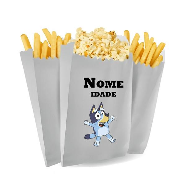 Saquinho de Pipoca Tema Bluey Festa Infantil