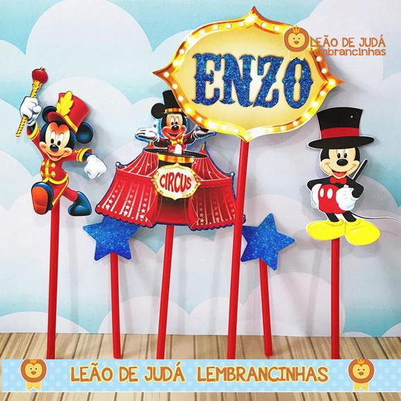 TOPO DE BOLO CIRCO DO MICKEY