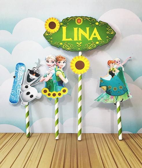 Topo De Bolo Frozen Fever