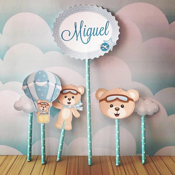 Topo De Bolo Ursinho Baloeiro