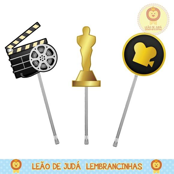 Topper para Docinho Tema Cinema Hollywood