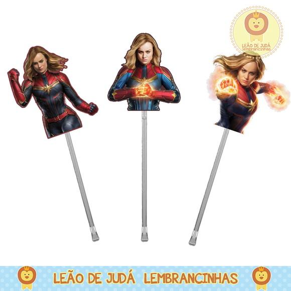 Topper para Docinho Tema Capitã Marvel